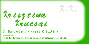 krisztina krucsai business card